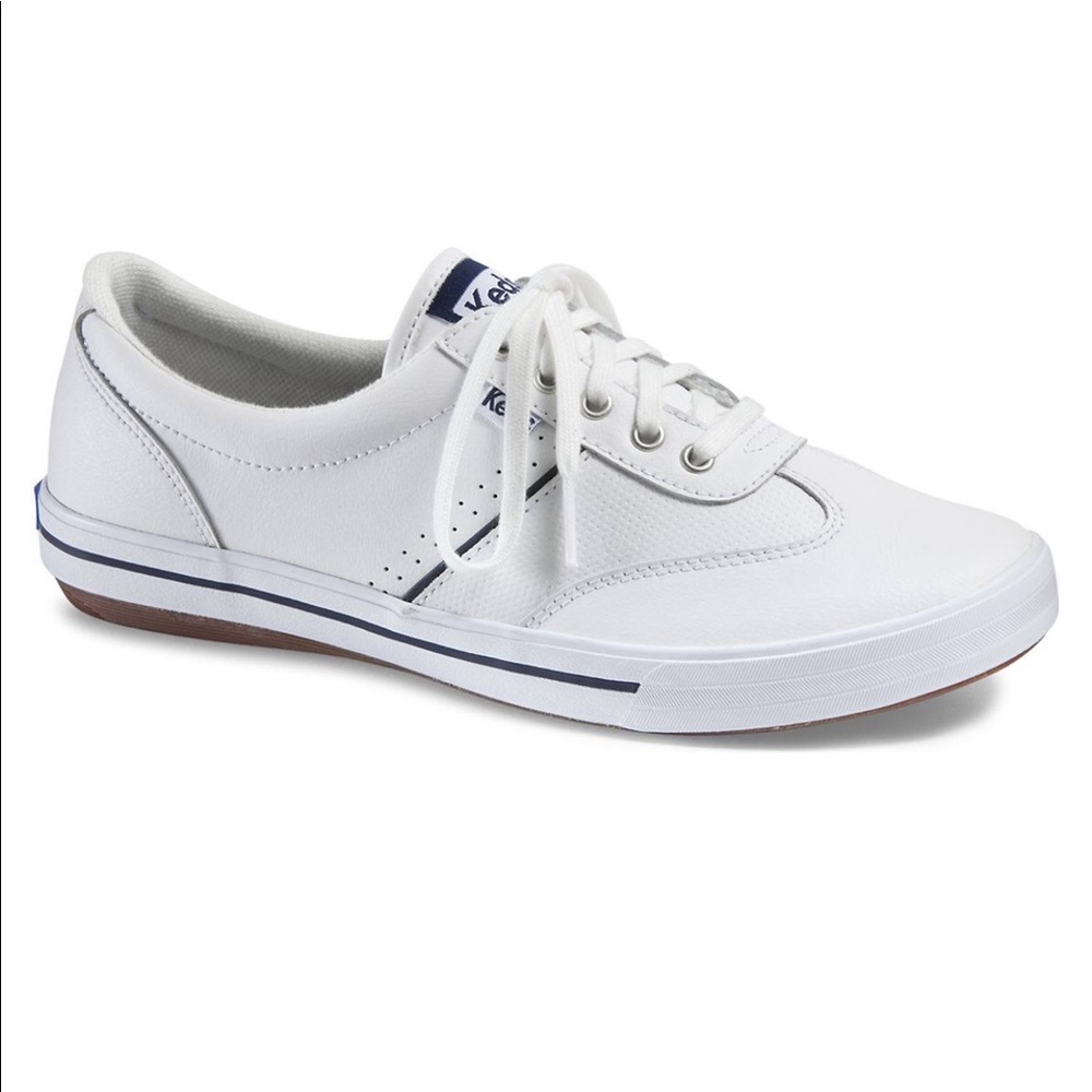 White Leather Keds (Women's Craze II Leather)
